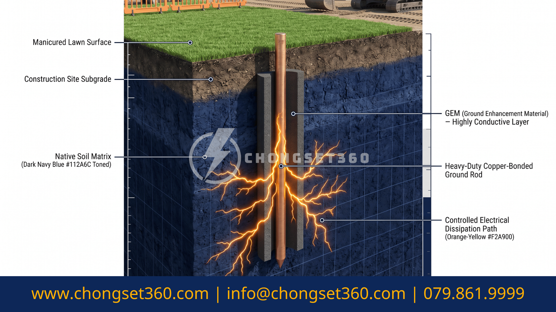 Bãi Tiếp Địa Chống Sét Tiêu Chuẩn
